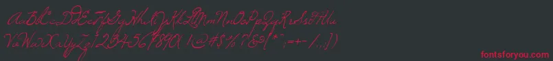 Windsong Font – Red Fonts on Black Background