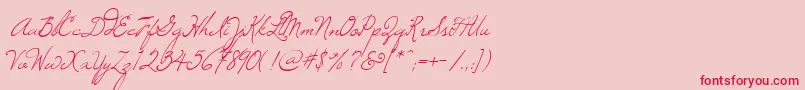 Windsong Font – Red Fonts on Pink Background