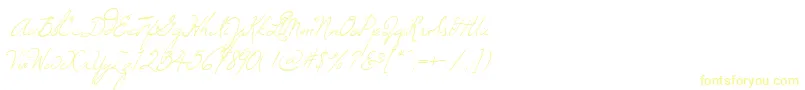 Шрифт Windsong – жёлтые шрифты