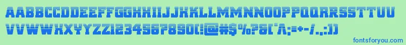reddelicioushalf Font – Blue Fonts on Green Background