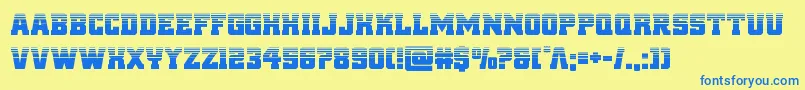 reddelicioushalf Font – Blue Fonts on Yellow Background