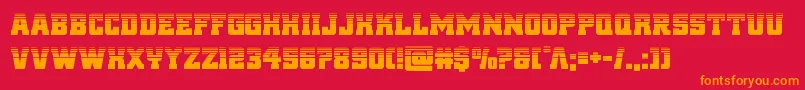 reddelicioushalf Font – Orange Fonts on Red Background