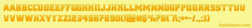 reddelicioushalf Font – Orange Fonts on Yellow Background