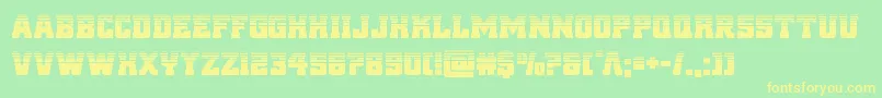 reddelicioushalf Font – Yellow Fonts on Green Background