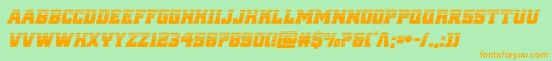 reddelicioushalfital Font – Orange Fonts on Green Background