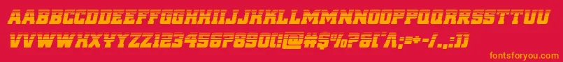 Шрифт reddelicioushalfital – оранжевые шрифты на красном фоне