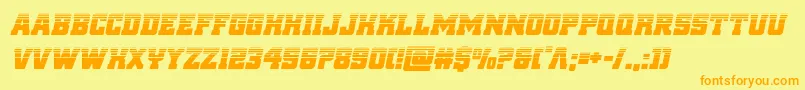 reddelicioushalfital Font – Orange Fonts on Yellow Background