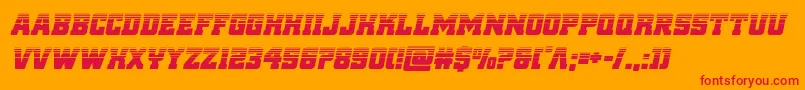 reddelicioushalfital Font – Red Fonts on Orange Background