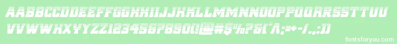 reddelicioushalfital-Schriftart – Weiße Schriften auf grünem Hintergrund