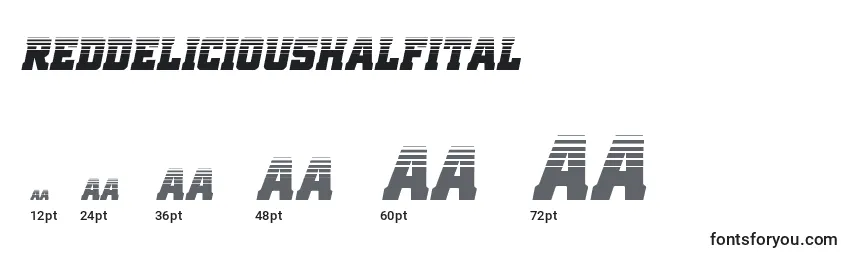 Reddelicioushalfital Font Sizes