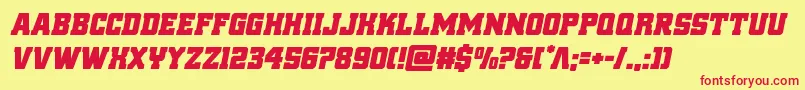 reddeliciousital Font – Red Fonts on Yellow Background