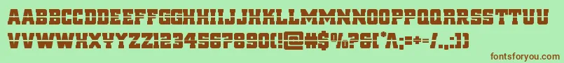 reddeliciouslaser Font – Brown Fonts on Green Background