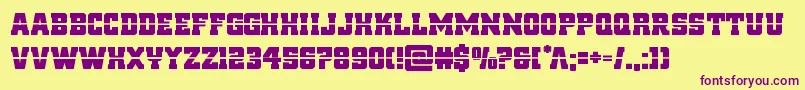 reddeliciouslaser Font – Purple Fonts on Yellow Background