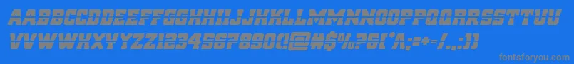 Czcionka reddeliciouslaserital – szare czcionki na niebieskim tle
