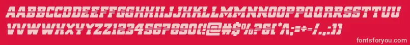 Czcionka reddeliciouslaserital – różowe czcionki na czerwonym tle