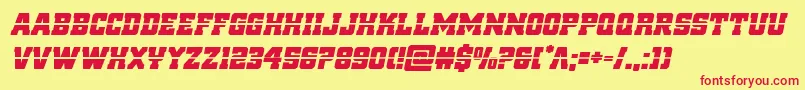 Шрифт reddeliciouslaserital – красные шрифты на жёлтом фоне