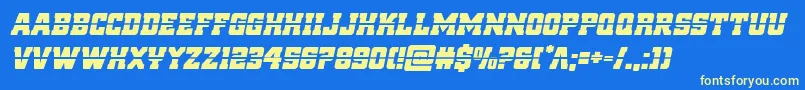 reddeliciouslaserital Font – Yellow Fonts on Blue Background