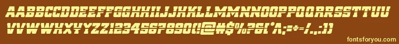reddeliciouslaserital Font – Yellow Fonts on Brown Background