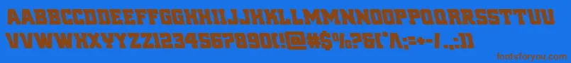 reddeliciousleft Font – Brown Fonts on Blue Background