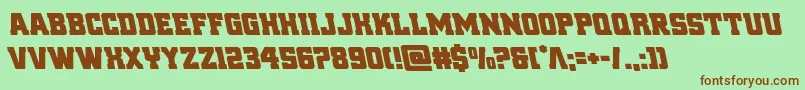 reddeliciousleft-Schriftart – Braune Schriften auf grünem Hintergrund