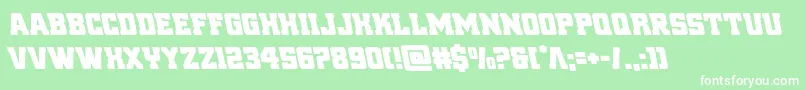 フォントreddeliciousleft – 緑の背景に白い文字