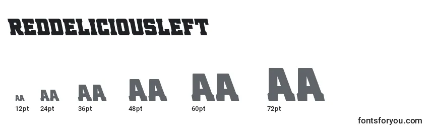 Reddeliciousleft Font Sizes