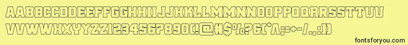 reddeliciousout Font – Black Fonts on Yellow Background