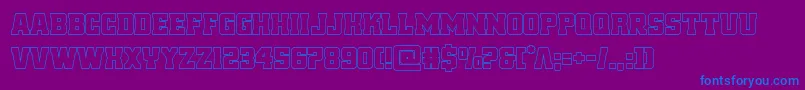 reddeliciousout Font – Blue Fonts on Purple Background