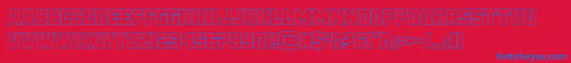 フォントreddeliciousout – 赤い背景に青い文字