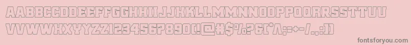 reddeliciousout Font – Gray Fonts on Pink Background