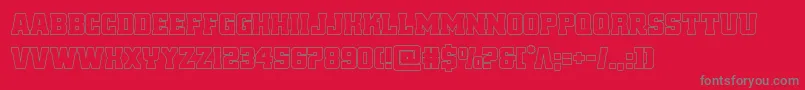 フォントreddeliciousout – 赤い背景に灰色の文字