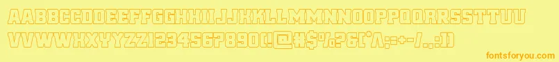 reddeliciousout Font – Orange Fonts on Yellow Background