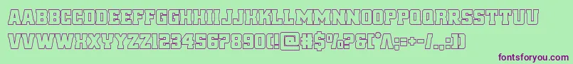 reddeliciousout Font – Purple Fonts on Green Background