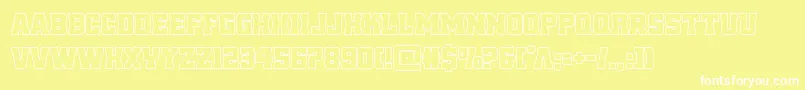 reddeliciousout Font – White Fonts on Yellow Background