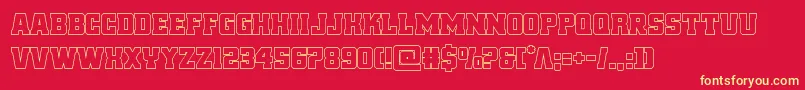 フォントreddeliciousout – 黄色の文字、赤い背景