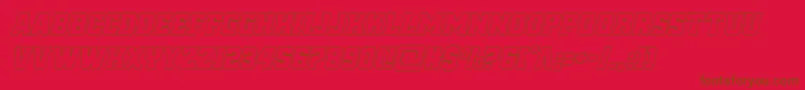 reddeliciousoutital Font – Brown Fonts on Red Background