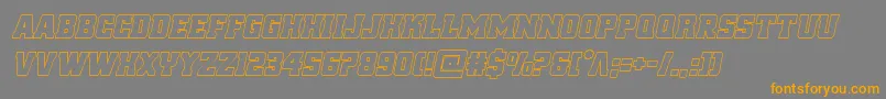 reddeliciousoutital Font – Orange Fonts on Gray Background