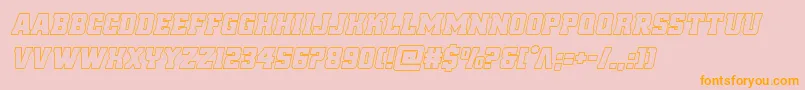 reddeliciousoutital Font – Orange Fonts on Pink Background