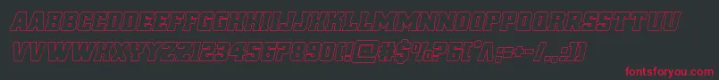 reddeliciousoutital Font – Red Fonts on Black Background