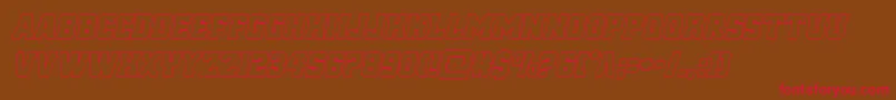 reddeliciousoutital Font – Red Fonts on Brown Background