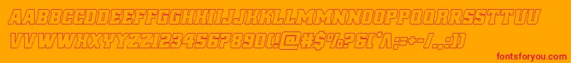 reddeliciousoutital Font – Red Fonts on Orange Background