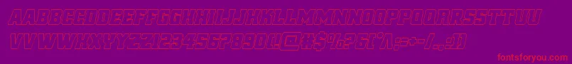 reddeliciousoutital Font – Red Fonts on Purple Background