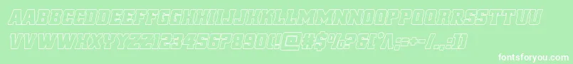 reddeliciousoutital Font – White Fonts on Green Background