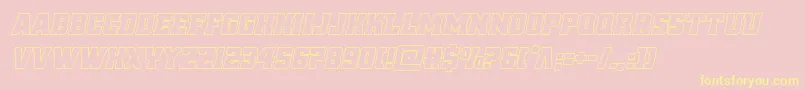 reddeliciousoutital Font – Yellow Fonts on Pink Background