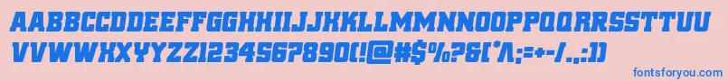 reddelicioussemital Font – Blue Fonts on Pink Background
