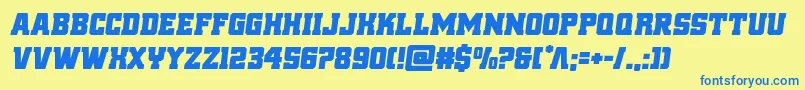 reddelicioussemital Font – Blue Fonts on Yellow Background