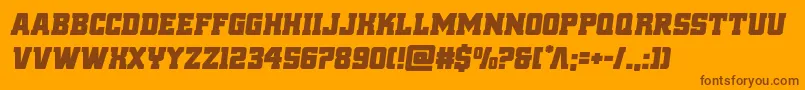 reddelicioussemital Font – Brown Fonts on Orange Background