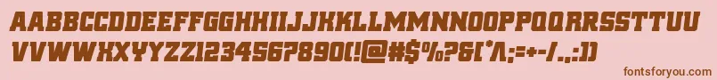 reddelicioussemital Font – Brown Fonts on Pink Background