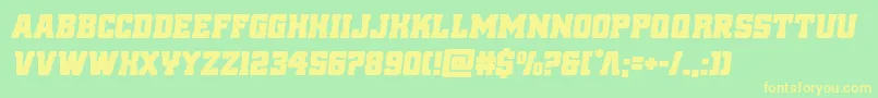 reddelicioussemital Font – Yellow Fonts on Green Background