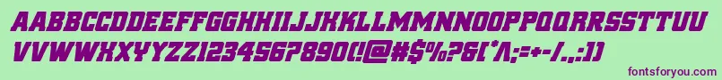 reddelicioussuperital Font – Purple Fonts on Green Background